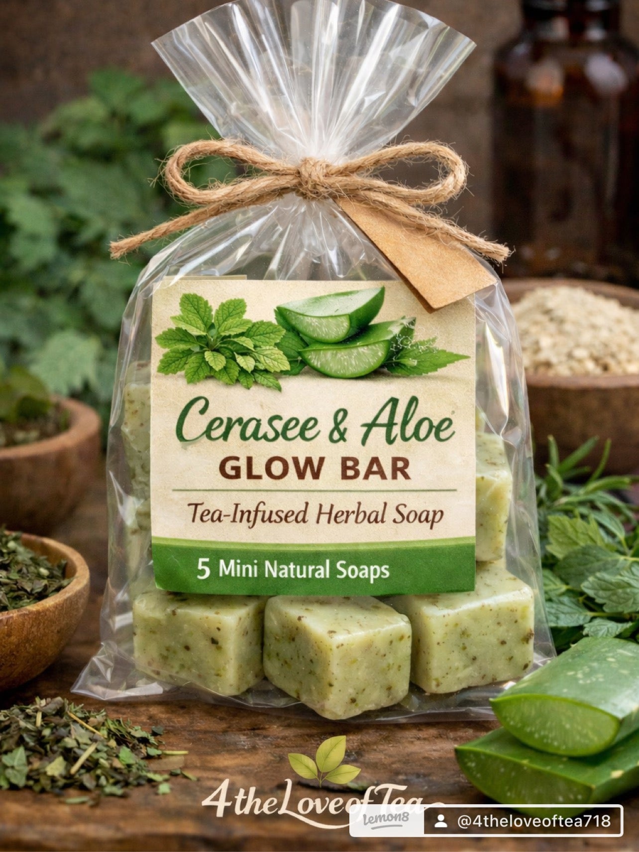 Cersee & Aloe Tea Infused Soap Mini